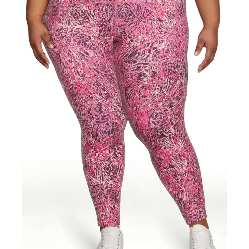 💗💜NWT Avia Women's Fashion Performance Leggings With Side Pockets-Pink/Pu XXL